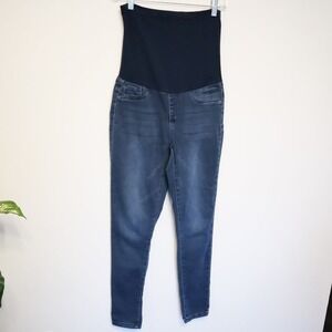 Haute Mama Maternity Super Stretch Skinny Jean Jeggings in Indigo